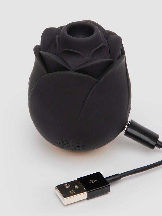 Fifty Shades of Grey Black Rose Silicone Clitoral Suction Stimulator 2.0
