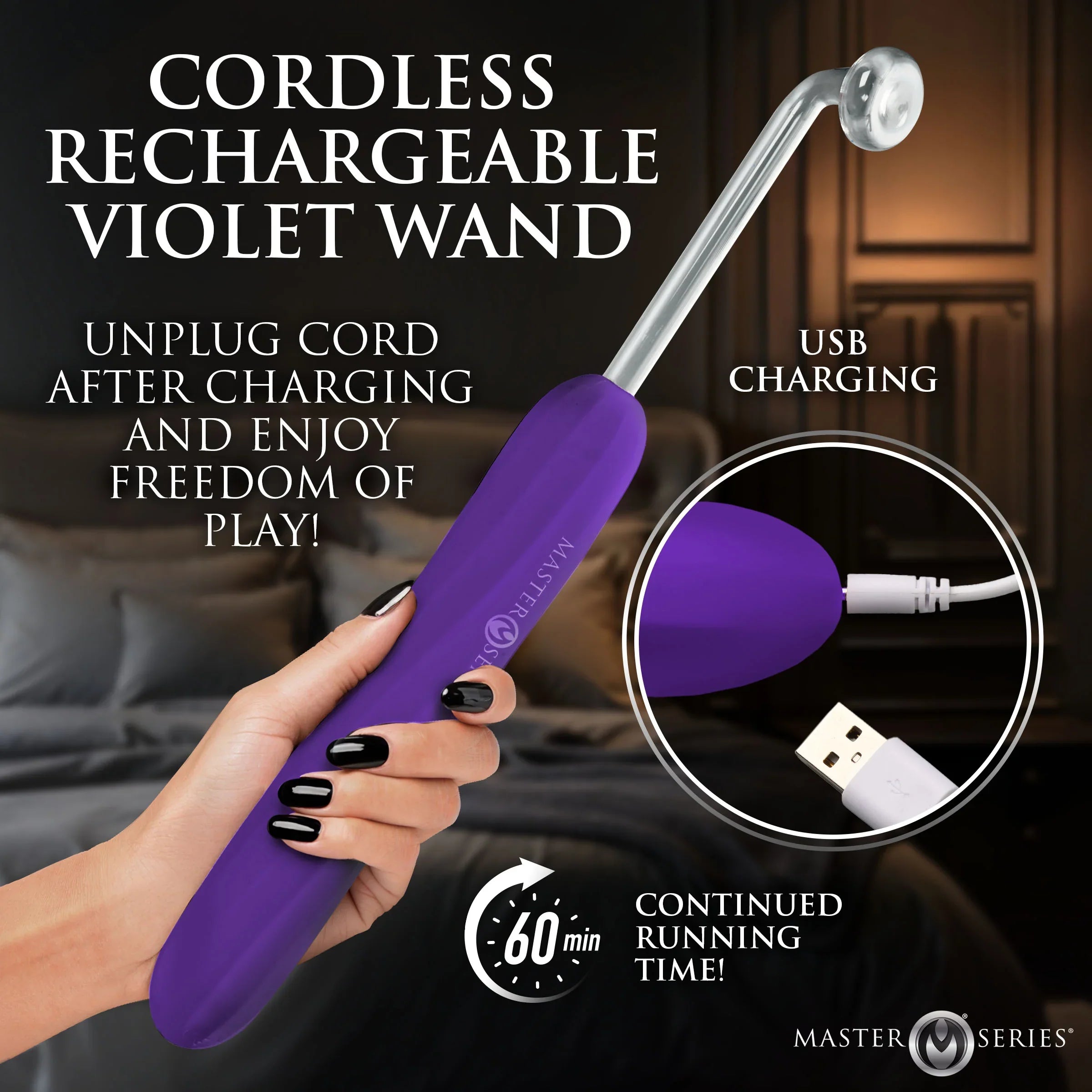 MS Elektra Rechargeable E-Stim Wand - Purple