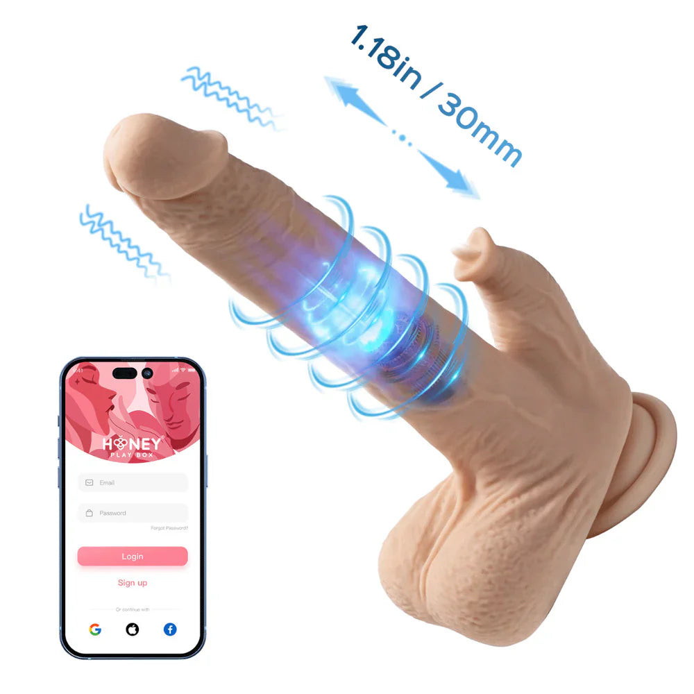 TESTER - Colter App-Enabled Thrust/Licking Dildo