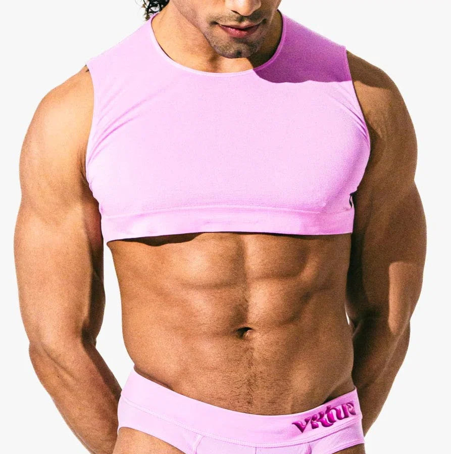 Unisex Small - Mini Crop Top Sheer - Taffy