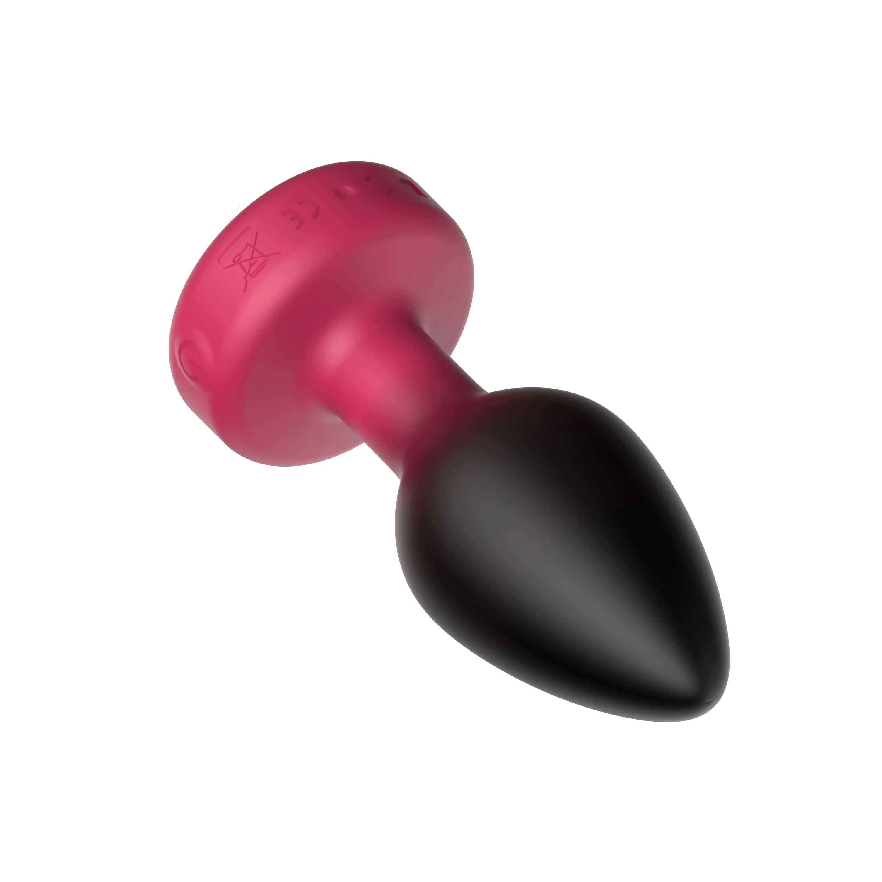 RUBY Ombre - MEDIUM Cheeky Charms Eluxe Vibrating  Plug With Remote - Clear Gem
