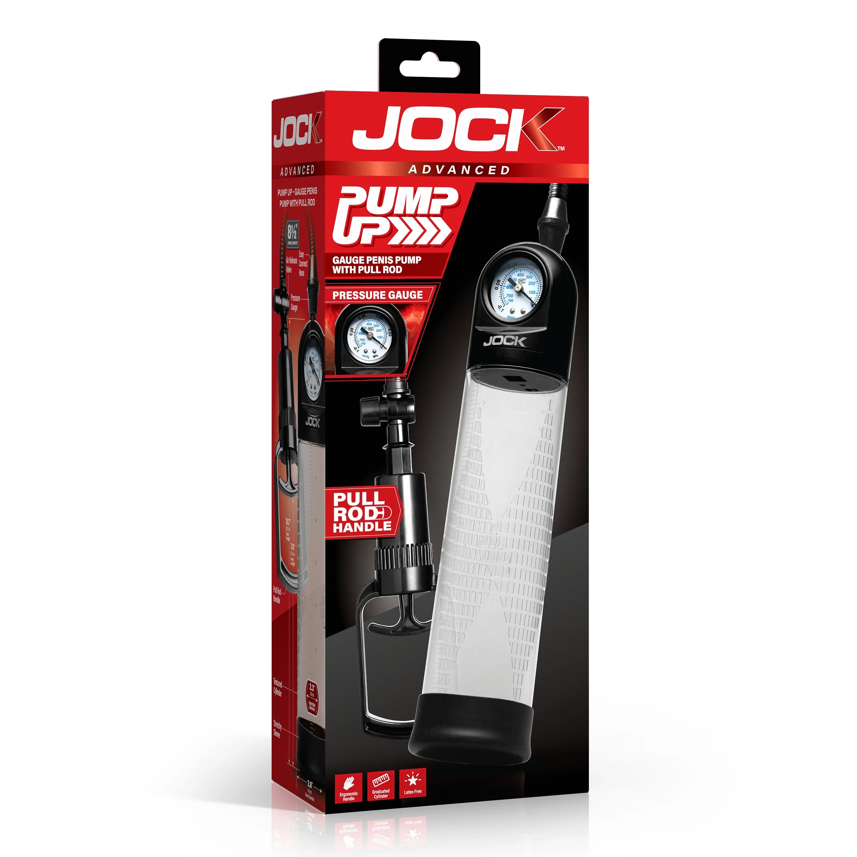 Pump Up Gauge Penis Pump with Pull Handle