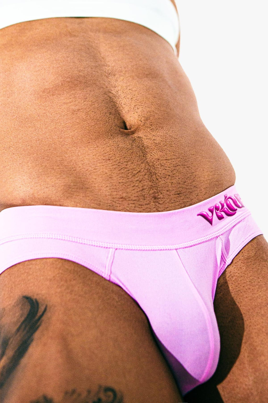 Mens Large - JockVStrap Sheer Briefs - Taffy