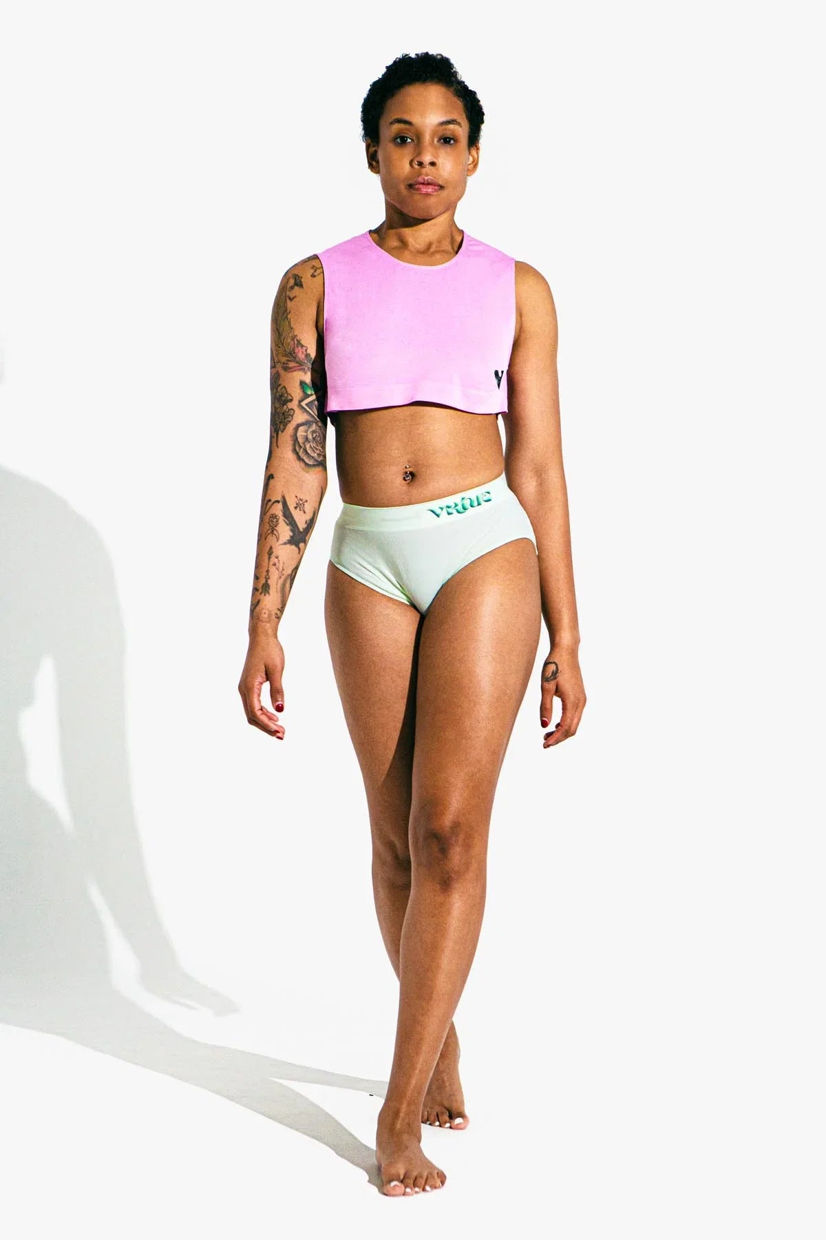 Womens Large - JockVStrap Rib Briefs - Mint