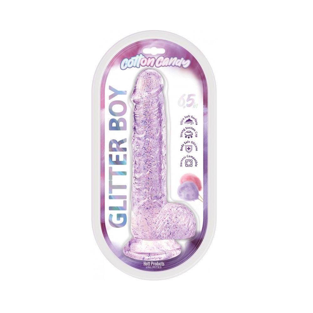 Cotton Candy - Glitter Boy 7" Suction Cup Dildo pink