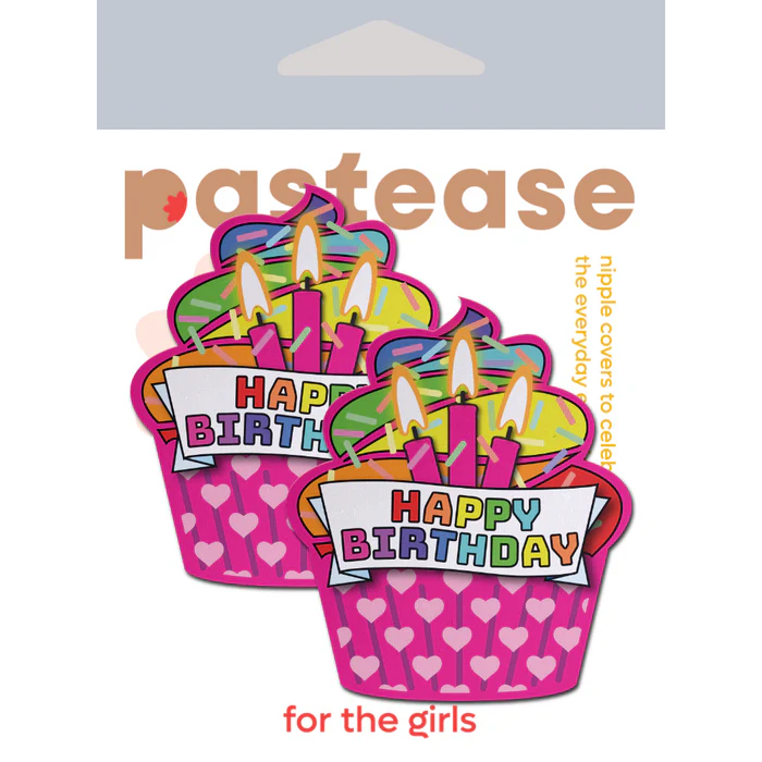 Happy Birthday Cupcake Pasties - Pink Multicolored