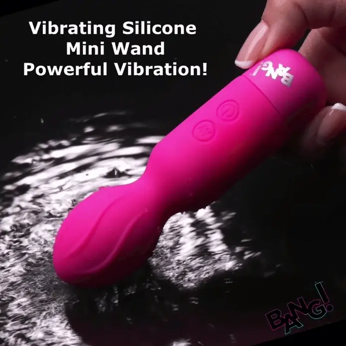 Vibrating Silicone Mini Wand - Pink