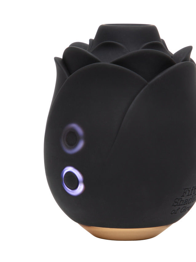 Fifty Shades of Grey Black Rose Silicone Clitoral Suction Stimulator 2.0