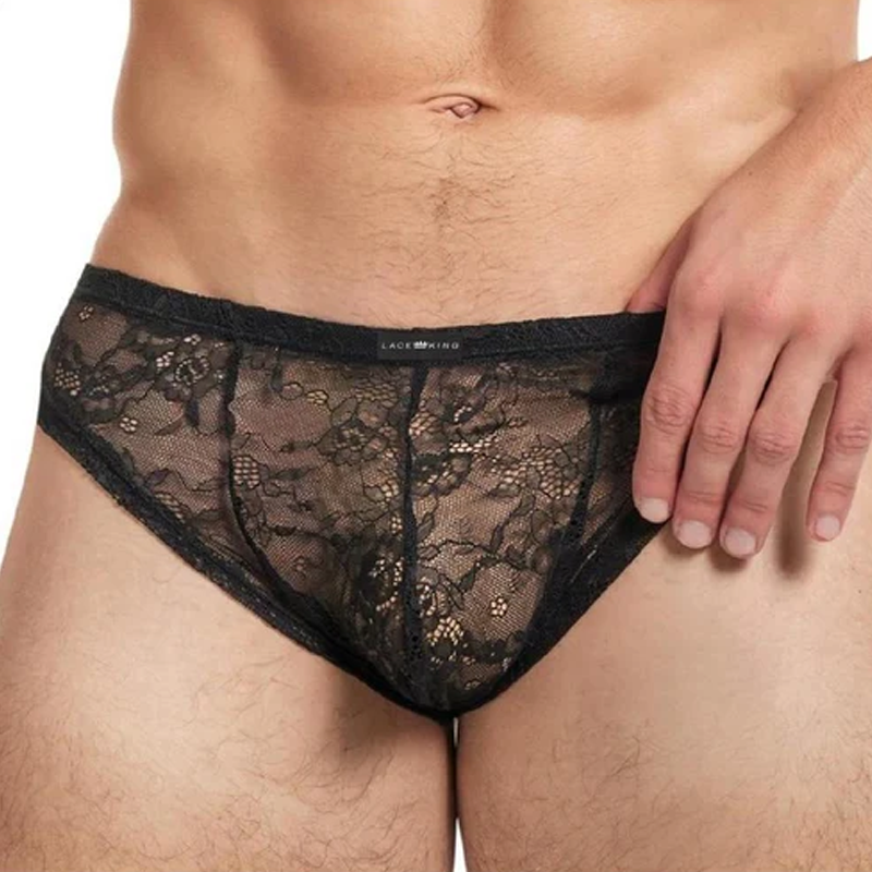 LACE KING Lace Bikini -  Black ML