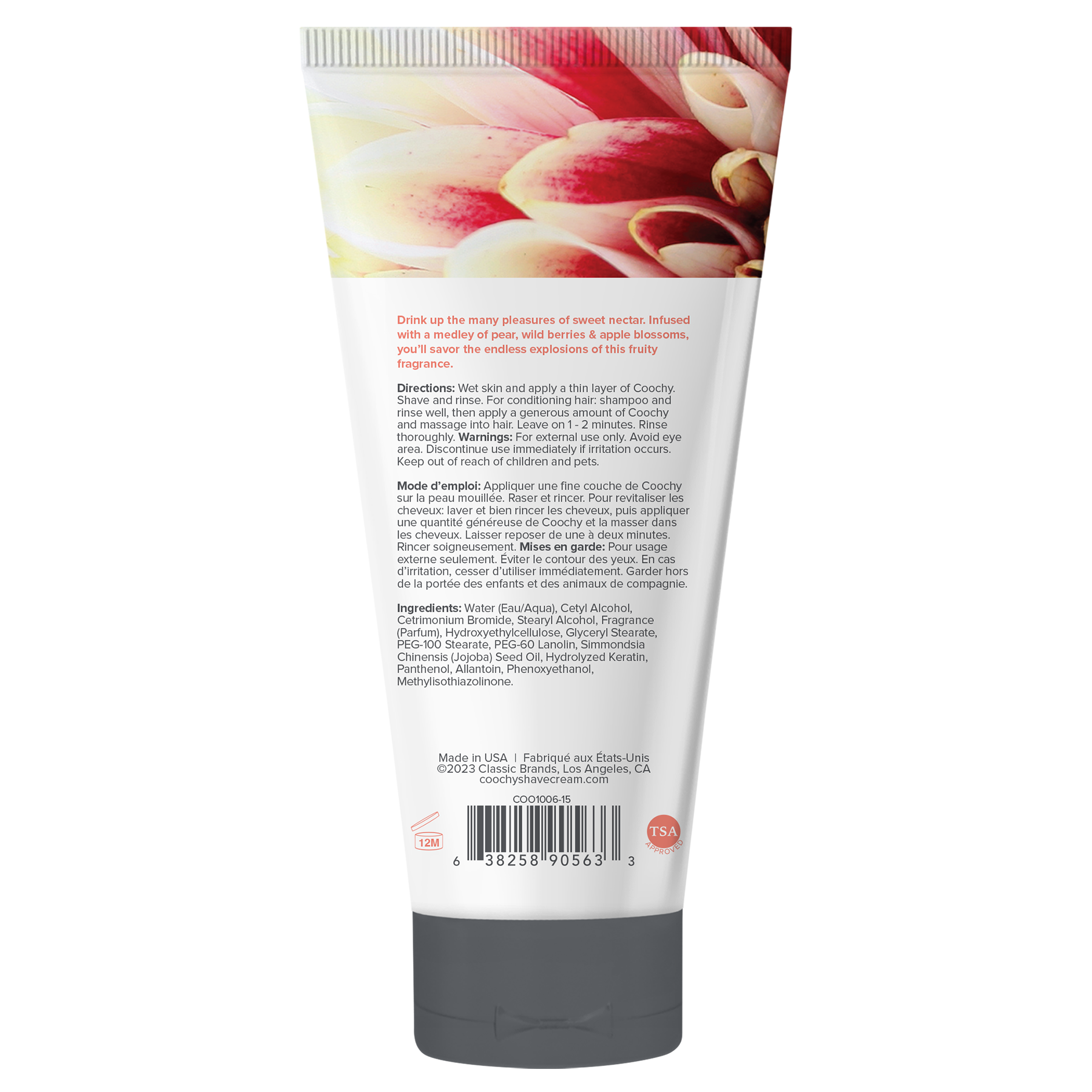 Crème à raser Coochy - SWEET NECTAR tube .5oz | 15mL