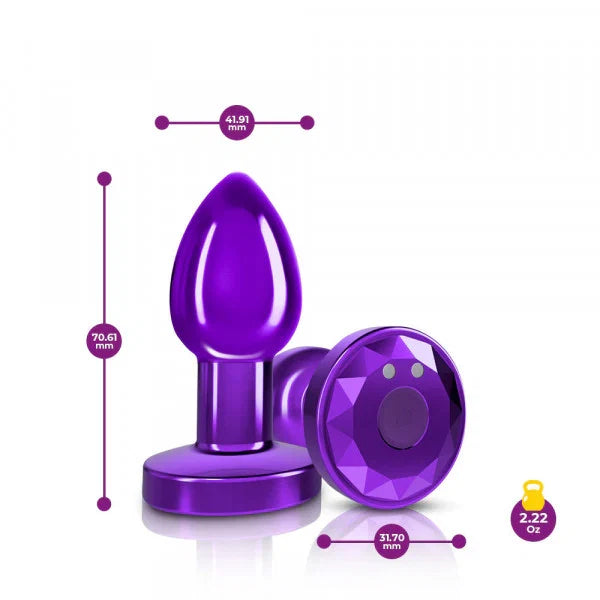 TESTER - R/C Vibrating Metal Plug - Purple-Small