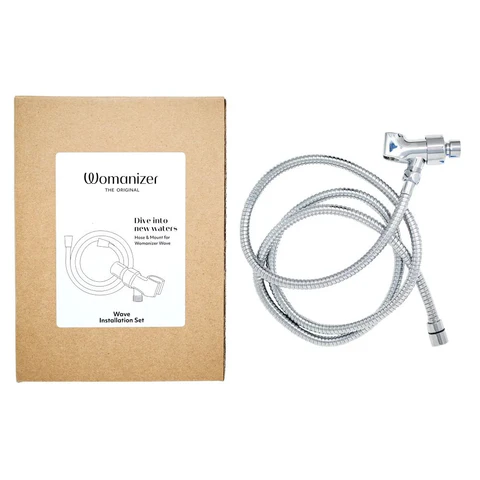 Ensemble de tuyau de douche Wave & support de douche en chrome