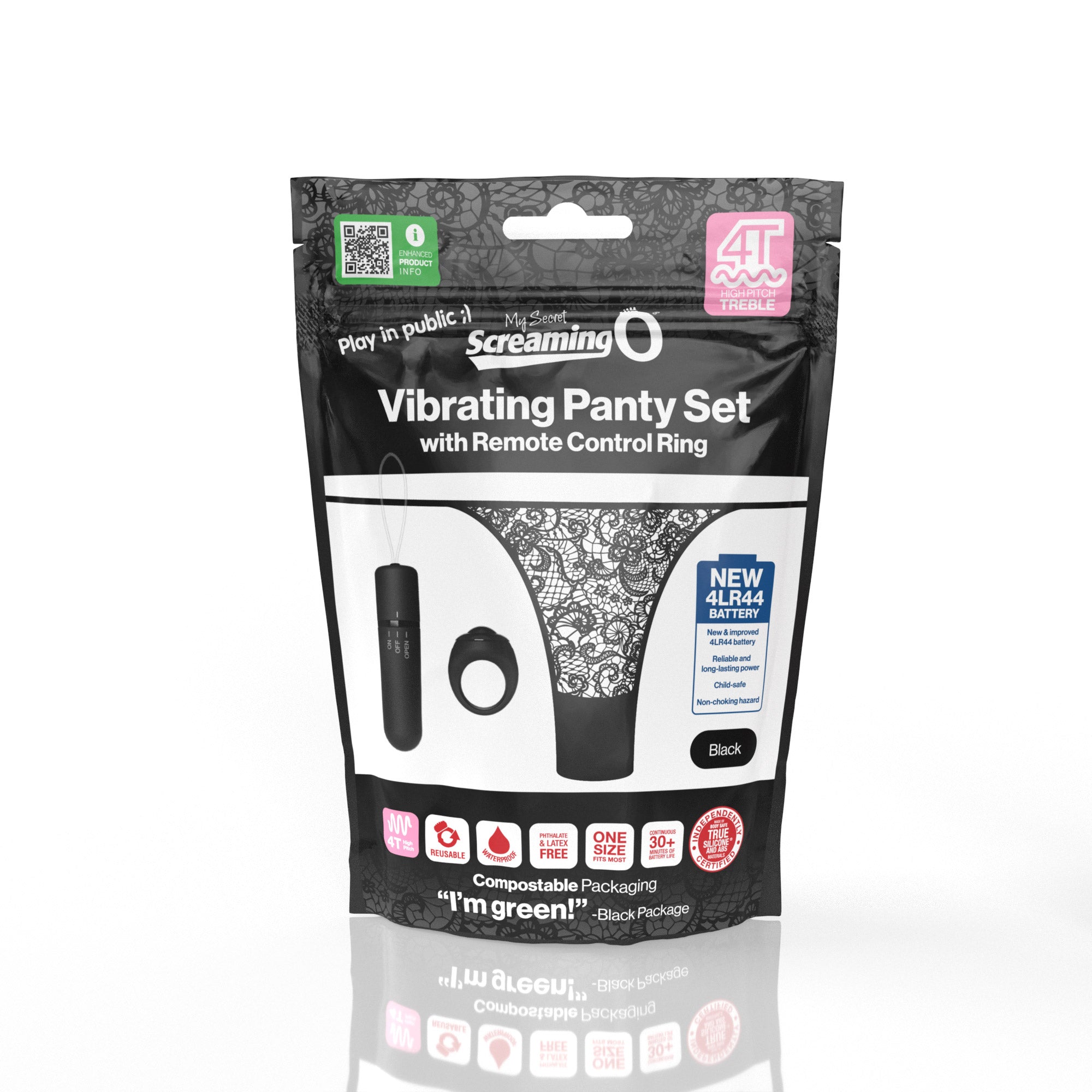 My Secret Screaming O 4T Panty Vibe - Black