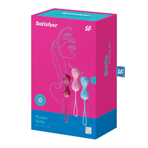 Satisfyer Power Balls (set of 3) - turquoise, red, pink