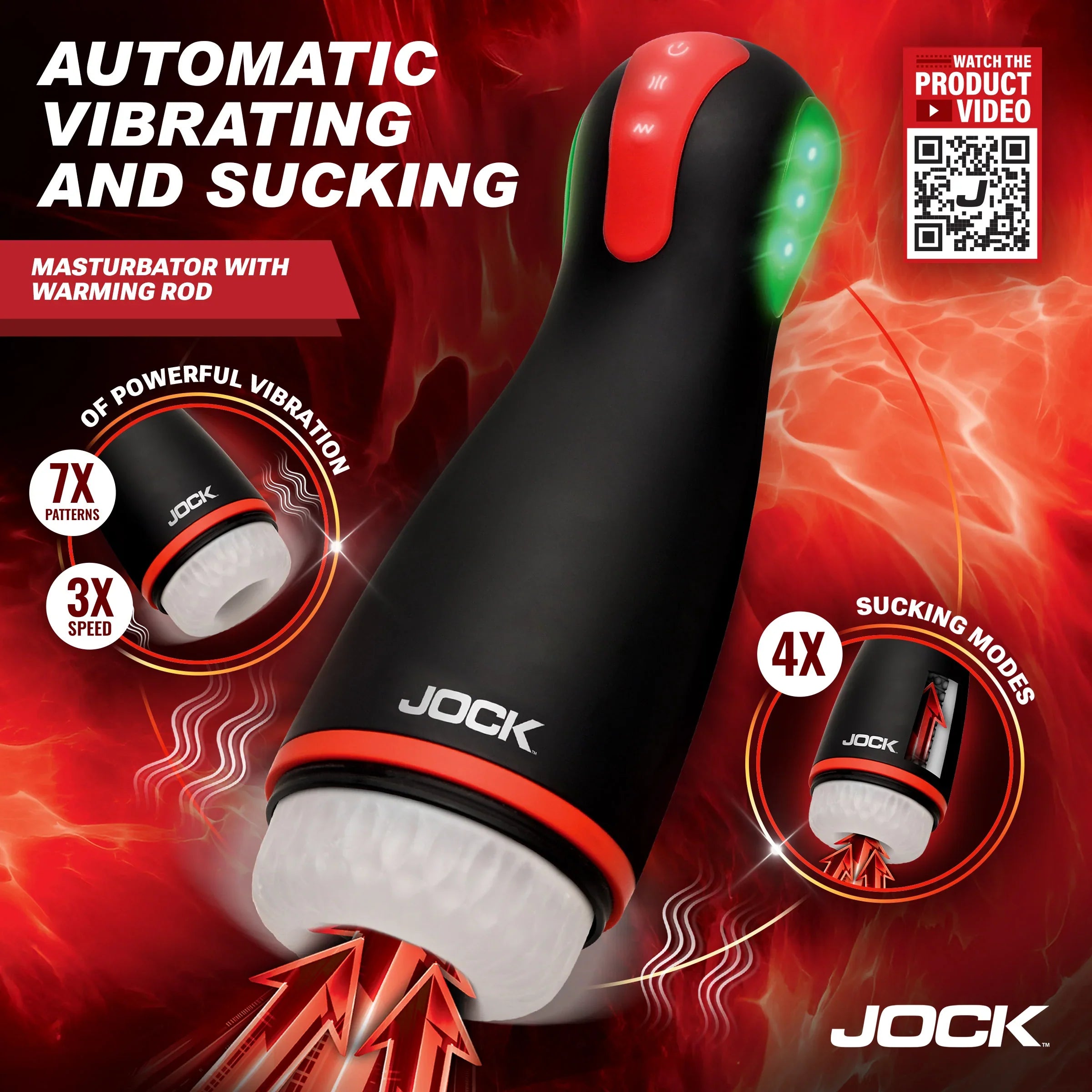 Blaze Vibrating, Sucking, & Warming Masturbator