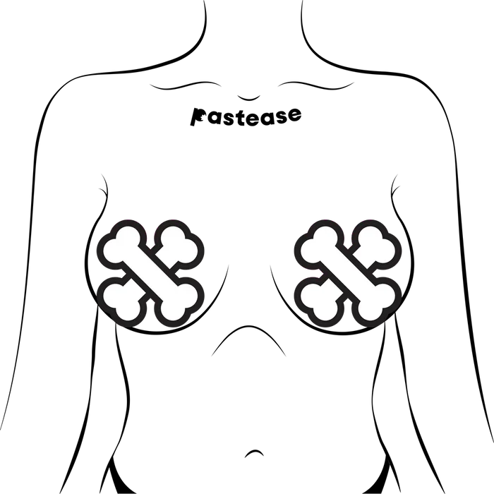 White Crossbone Breast Pasties
