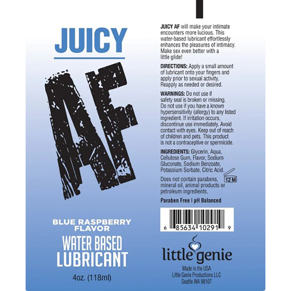 Juicy AF Lubricant- Blue Raspberry 4oz