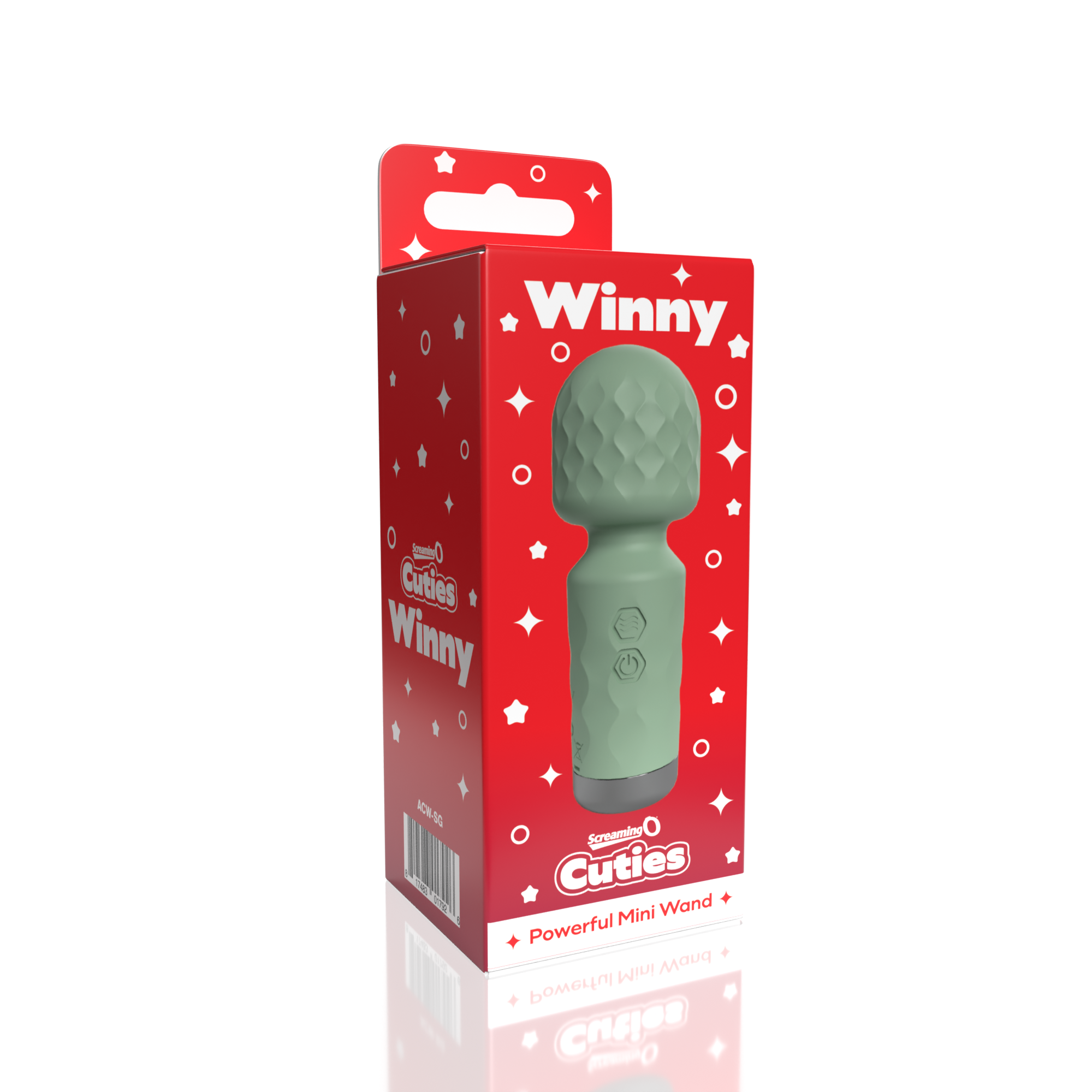Screaming O Cuties Winny Vibrating Mini Wand - Sage Green
