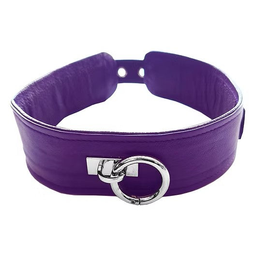 Classic Leather Collar - Purple