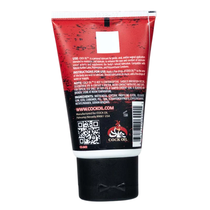 Lubrifiant à base d’eau Cock Oil – tube souple, 2 oz