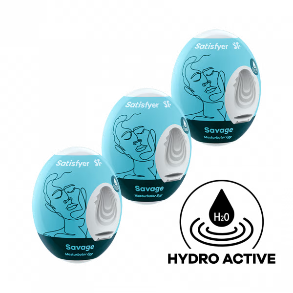 🎁 Masturbator Egg 3er Set (Savage) Light Blue (100% off)