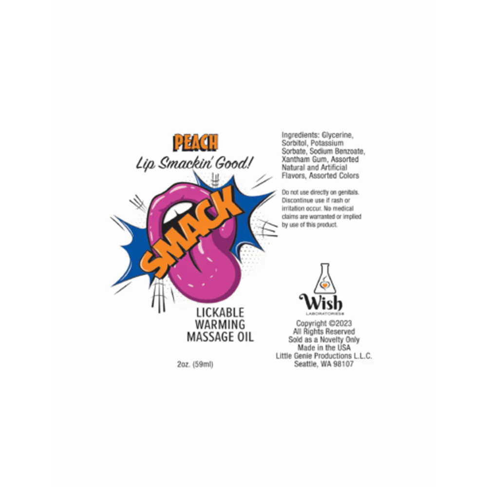Warming & Lickable Massage Oil Peach