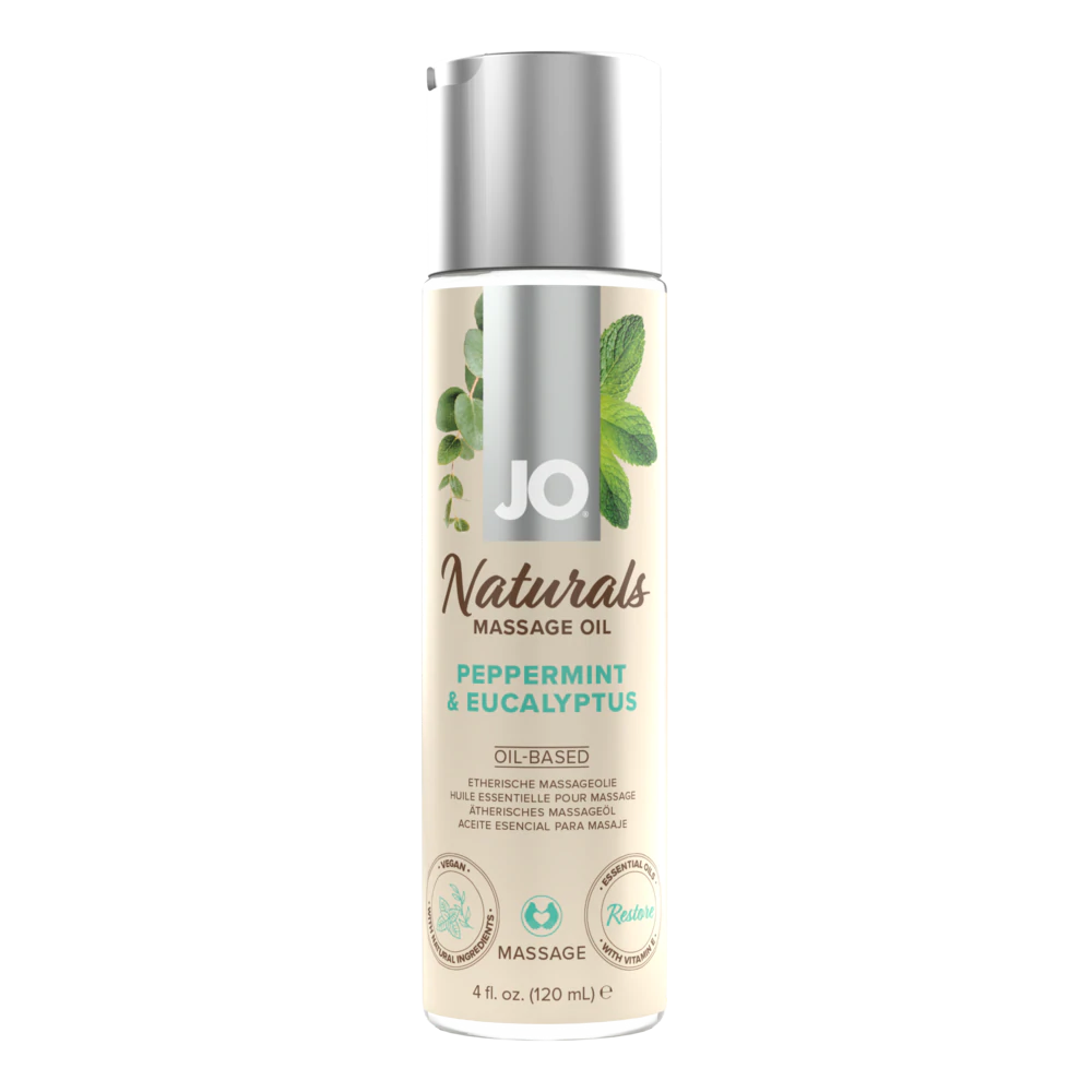 JO Naturals - Menthe Poivrée & Eucalyptus - Massage 4 floz / 120 mL