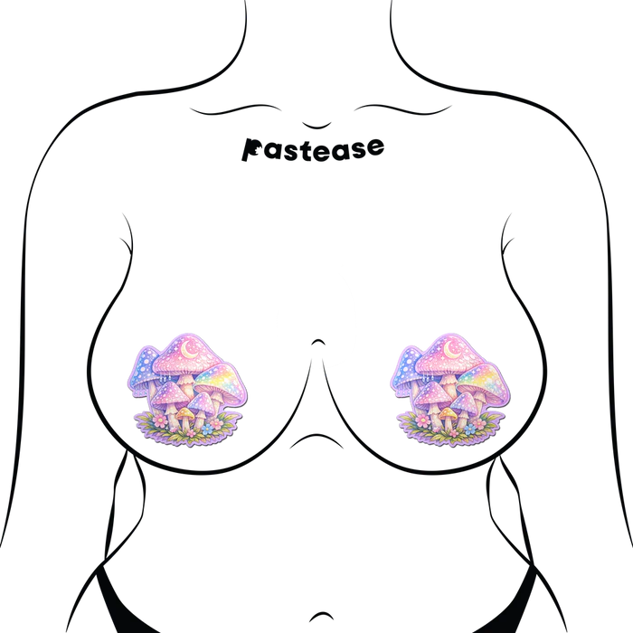 Pastel Celestial Fairycore Mushroom Breast Pasties