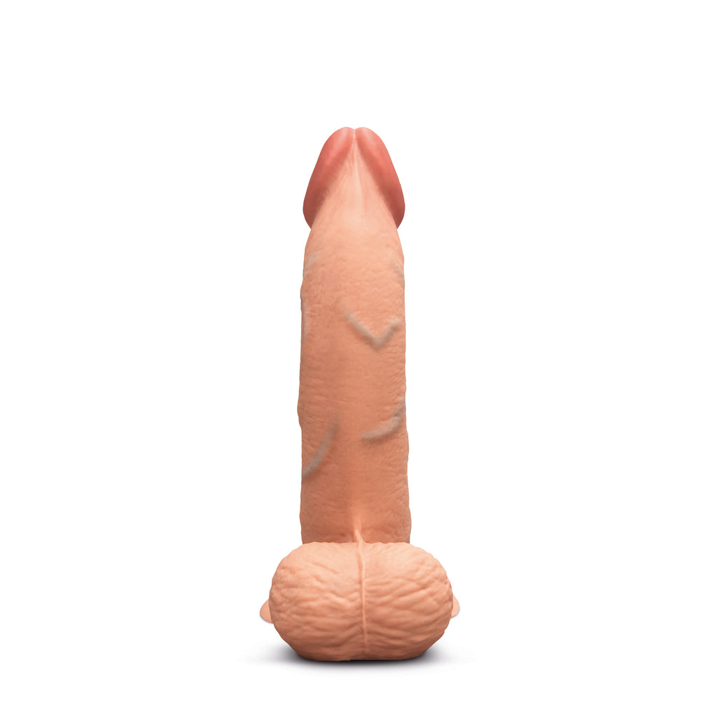 Slipskin Realistic Silicone Dildo - 8" Curvy Mocha