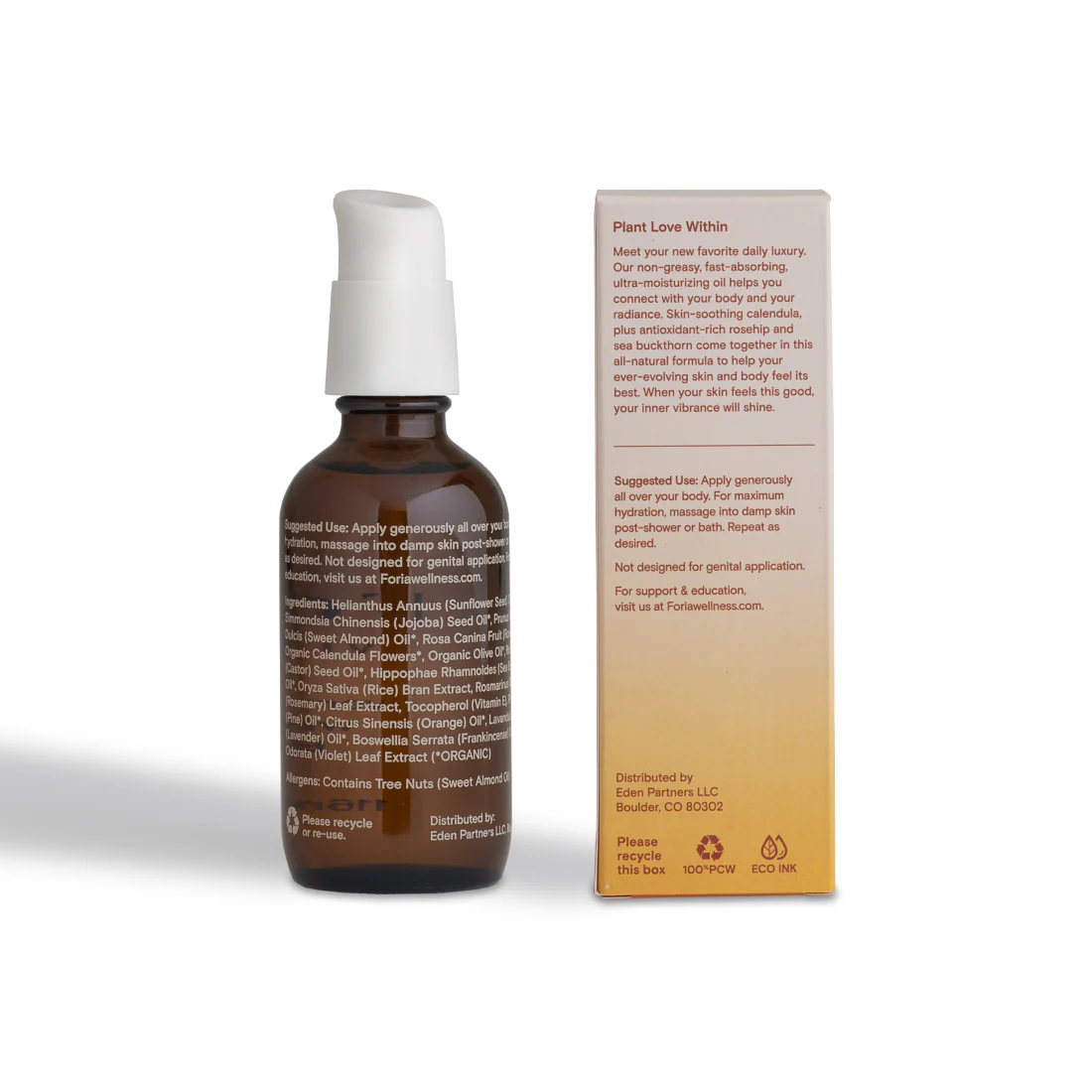 FORIA Vibrance Everyday Body Oil with Organic Botanicals 116ml / 3.9oz