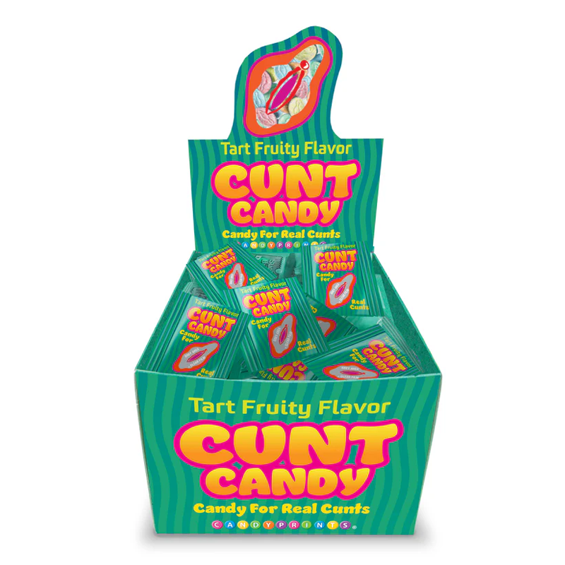 CUNT CANDY INDIVIDUAL BAGS OF 5, DISPLAY OF 100