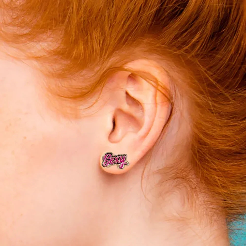 SEXY Pink & Gold Earrings *