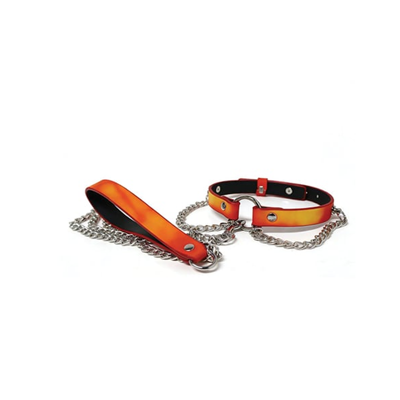 HEAT TEASE - COLLAR - BLOOD ORANGE/YELLOW