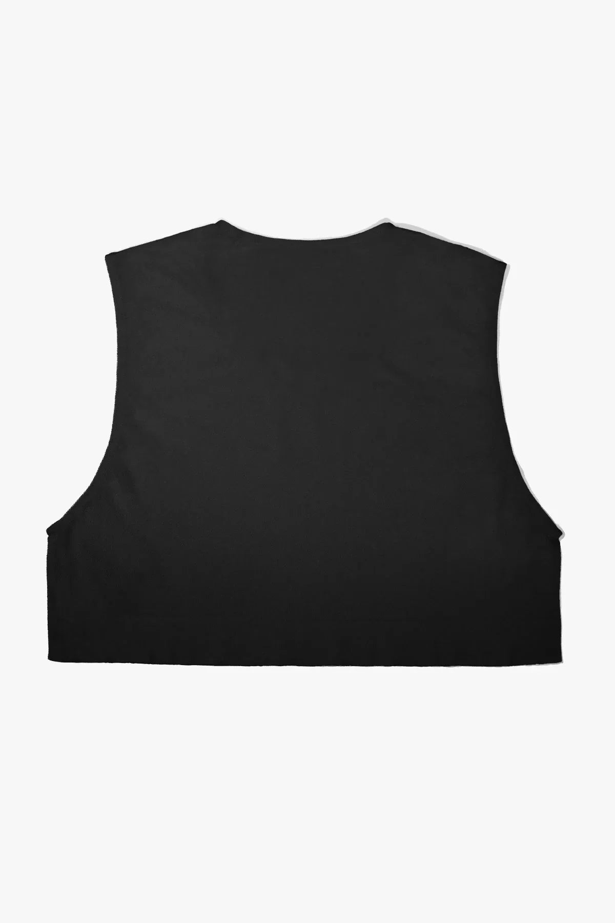 Unisex Medium - Mini Crop Top Sheer - Black