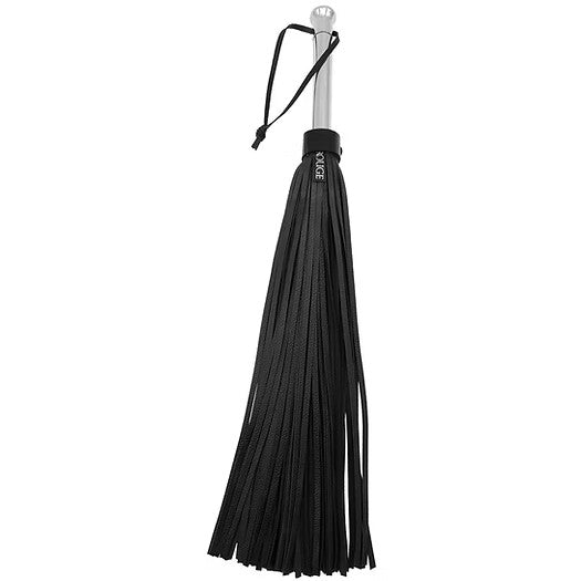 Leather Flogger with Steel Handle