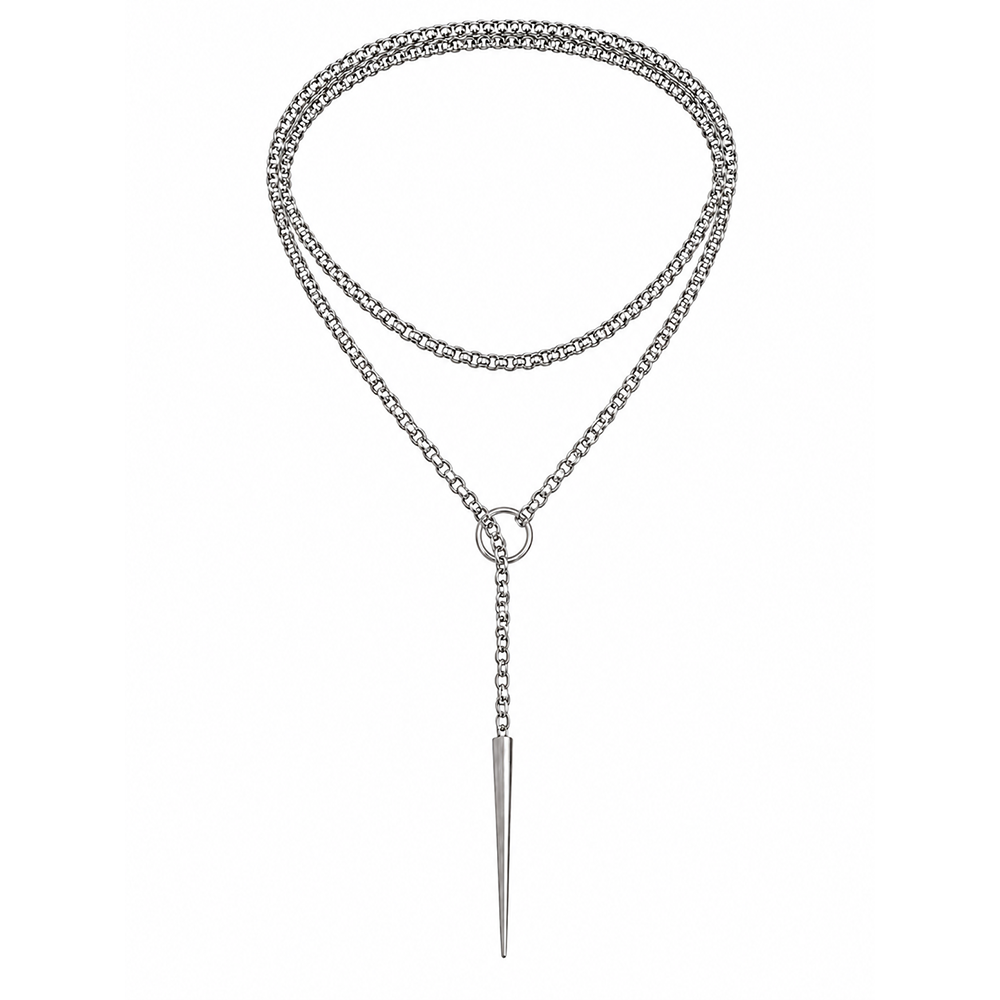 PUNK-O-RING Double-Wrap Slip Chain - Silver