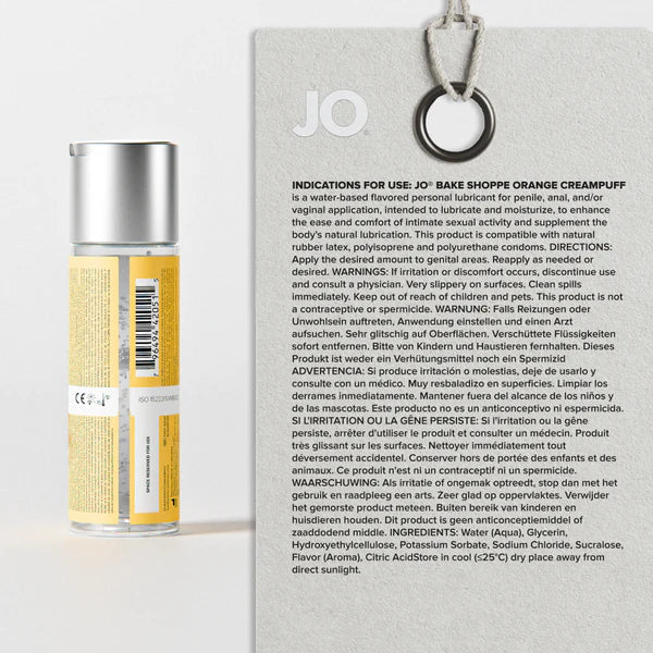 JO Bake Shoppe -   Orange Creampuff - Lubricant 2 floz / 60 mL