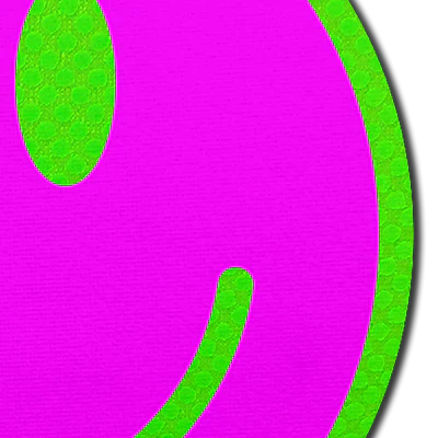 Neon Green Glow-in-the-Dark Pink Smiley Face Breast Pasties