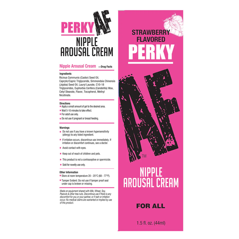 PERKY AF, NIPPLE AROUSAL CREAM, STRAWBERRY 1.5OZ