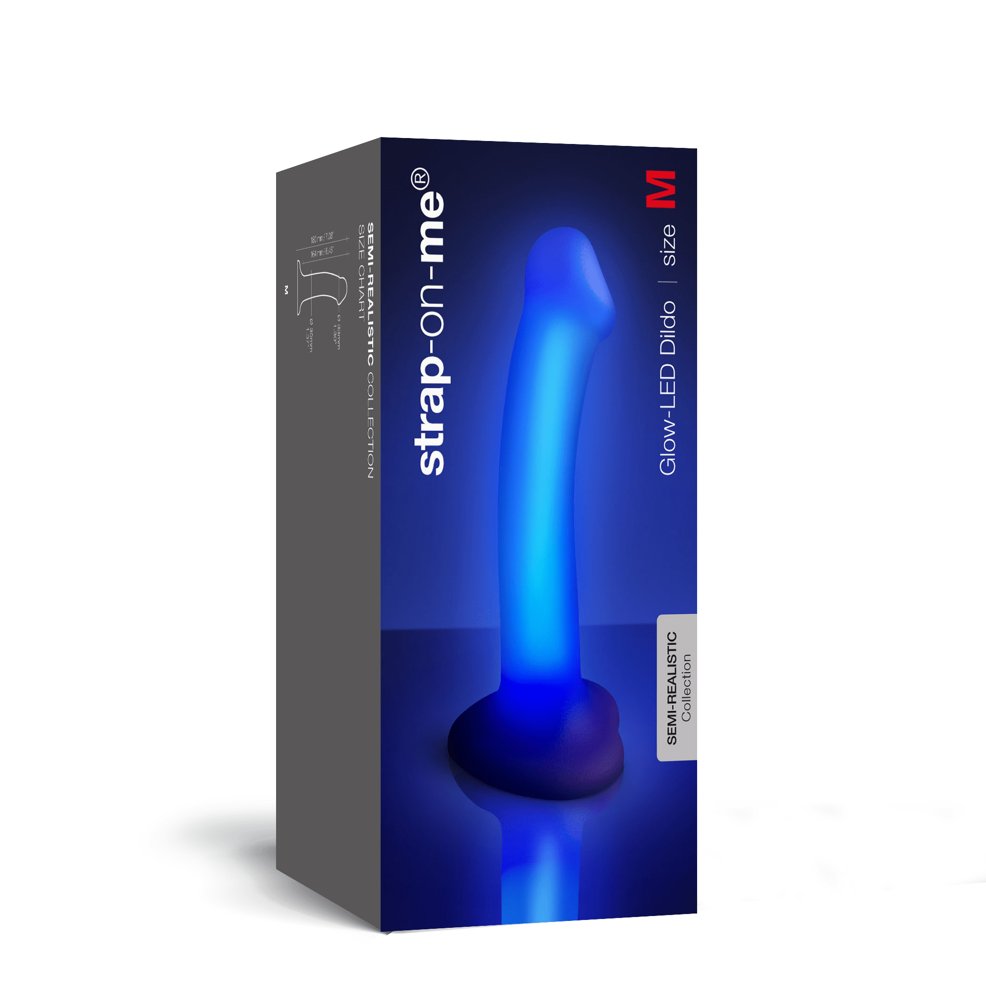 GLOW-LED DILDO PURPLE - M