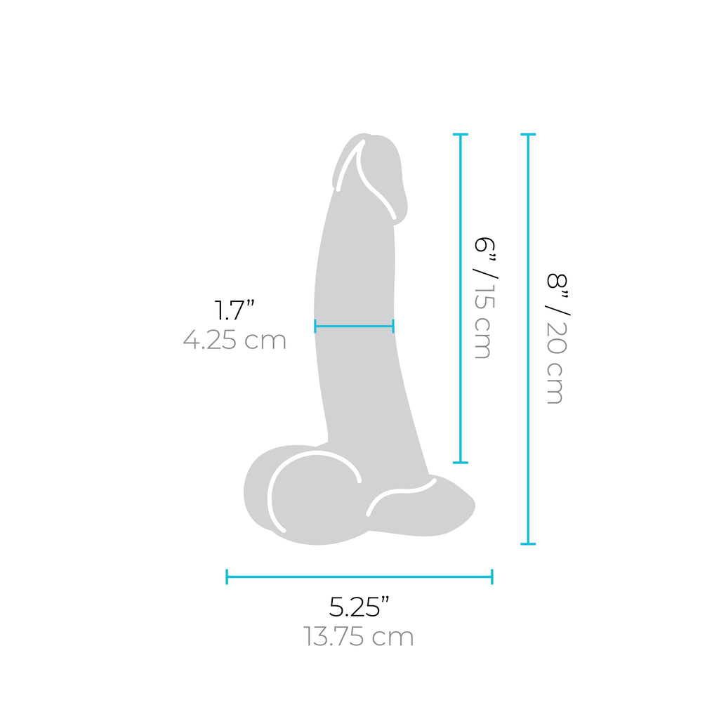 Slipskin Realistic Silicone Dildo - 8" Curvy Mocha