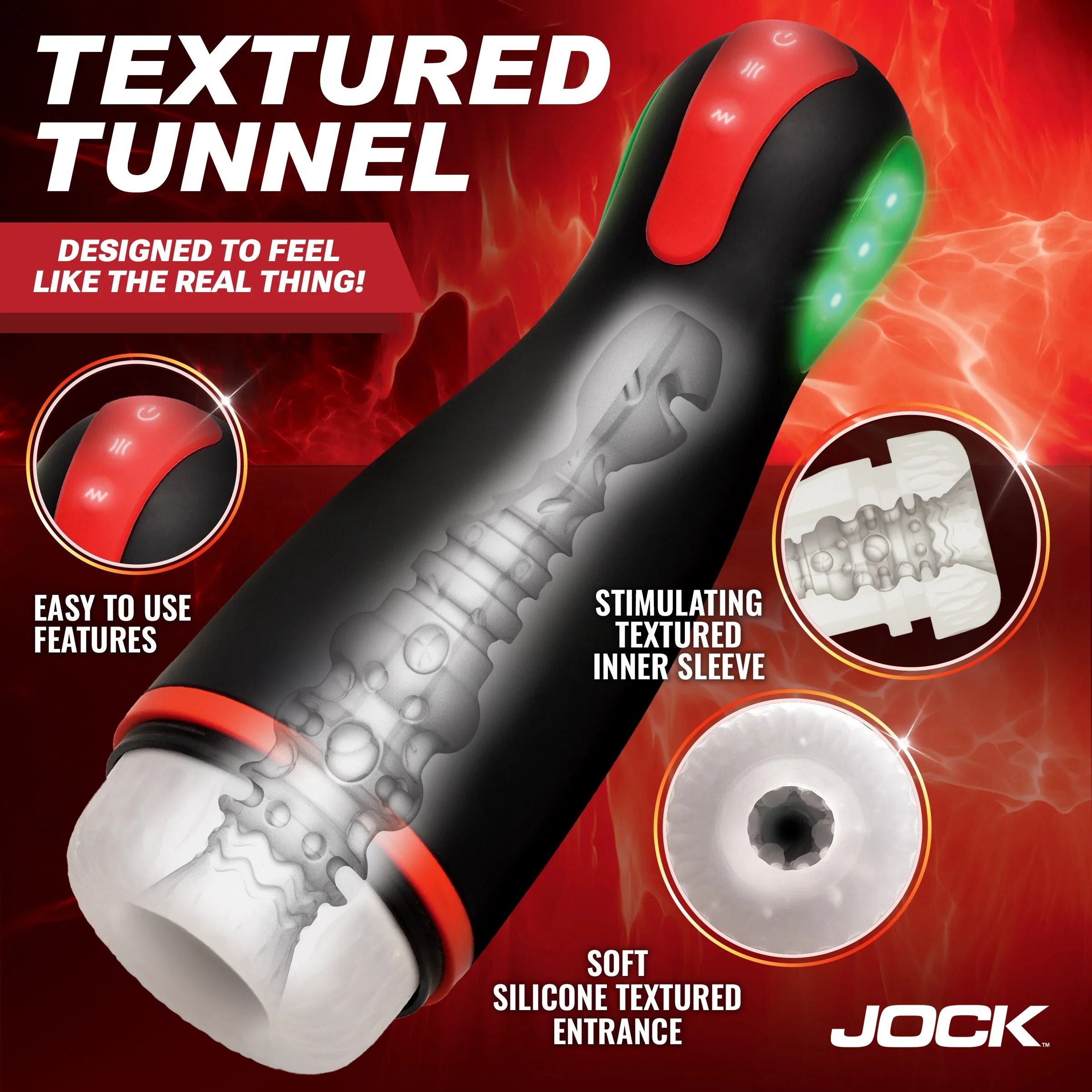 Blaze Vibrating, Sucking, & Warming Masturbator