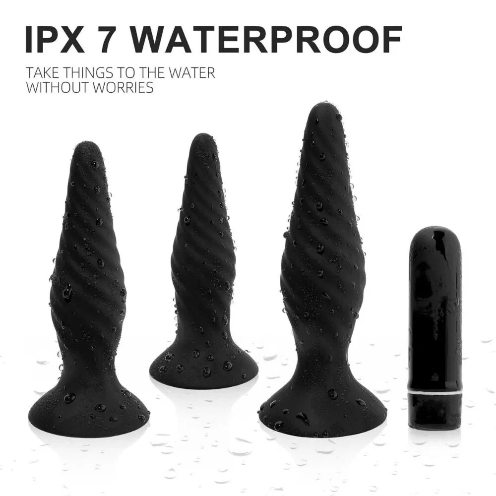 TESTER - Idris R/C Vibrating Anal Plug Set 5pc