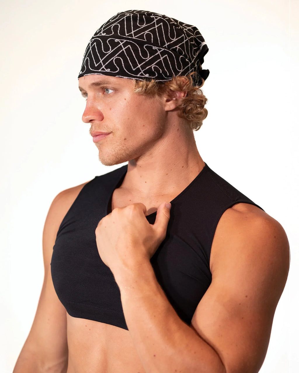 Unisex Large - Mini Crop Top Sheer - Black