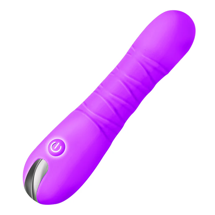 Thrusting Silicone Dildo - Purple