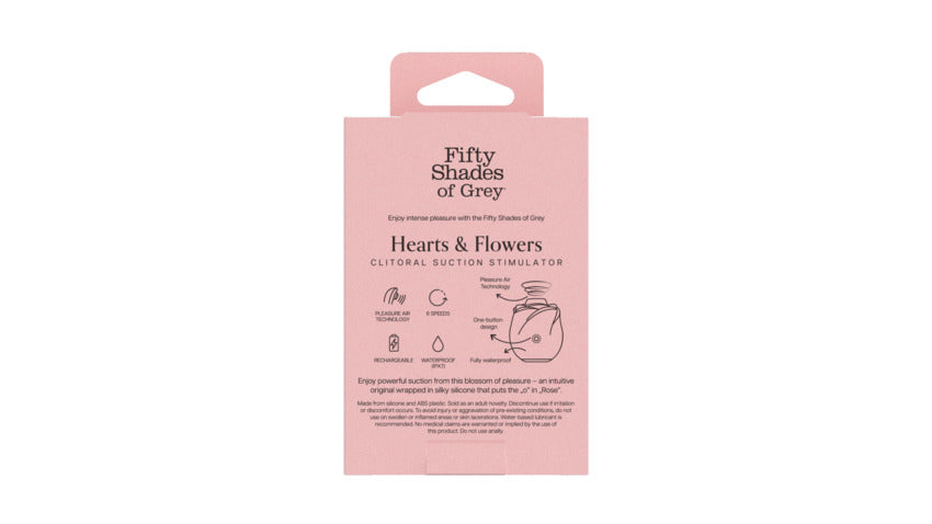 Fifty Shades of Grey Black Rose Silicone Clitoral Suction Stimulator 2.0