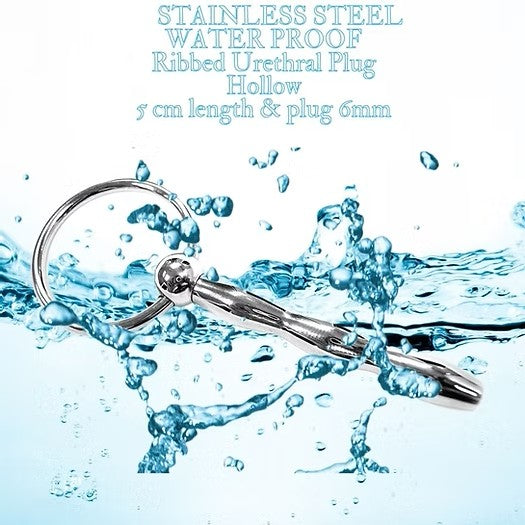 Stainless Steel Ribbed Urethral Plug