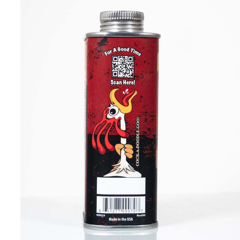 Lubrifiant à base d’eau Cock Oil – boîte métallique avec doublure intérieure en plastique, 9 oz