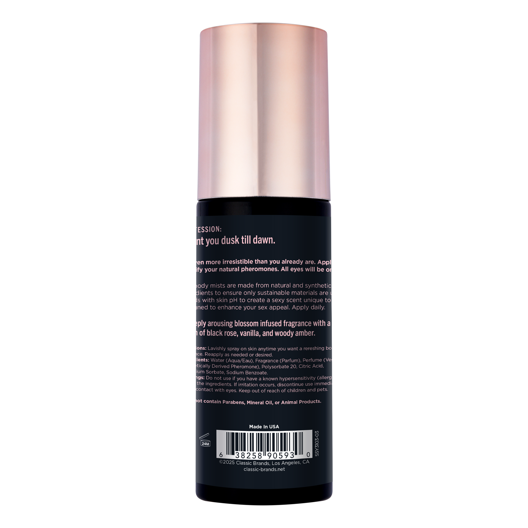 BRUME CORPORELLE PHÉROMONE SEXY SIMPLEMENT - TOUTE LA NUIT - 3.35 floz | 99mL