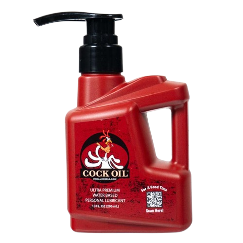 Lubrifiant à base d’eau Cock Oil – bouteille en plastique avec pompe, 10 oz